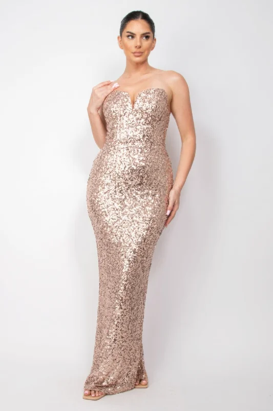 Women's Activewear Garments Sequin V-bar Crisscross Tube Dress