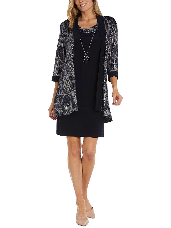 Urban Femme Streetwear Womens Printed Jacket Two Piece Dress