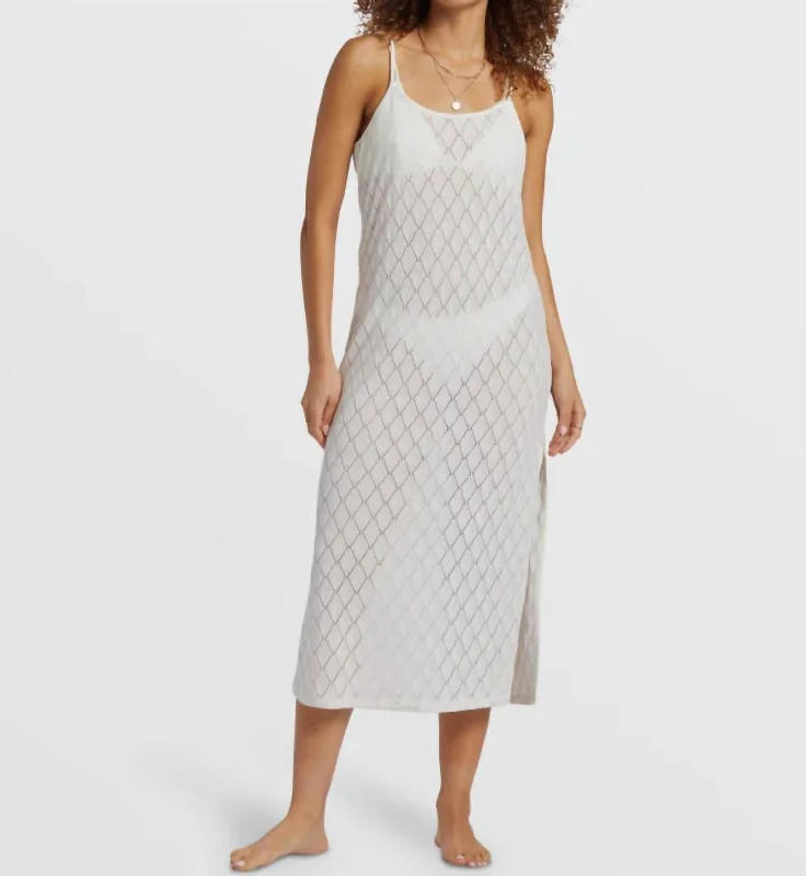 Sustainable Women's Clothing Day Dream Dress In Salt Crystal