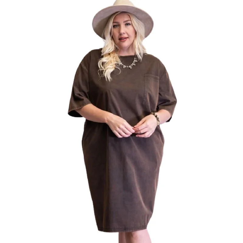 Timeless Women's Garments Mineral Washed Loose Fit Dress