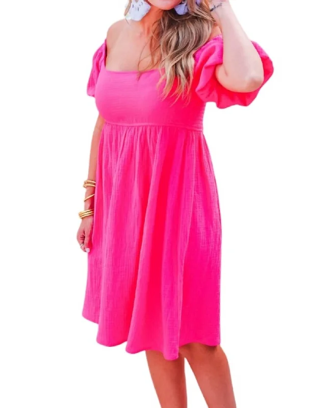 Casual Chic Clothing Craving Summer Dress In Pink