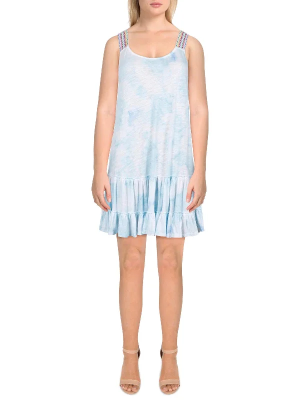 Women's Clothes Womens Tie-Dye Mini Slip Dress