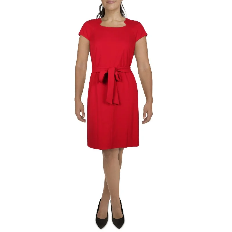 Best Online Women's Boutiques Womens Square Neck Knee-Length Wear To Work Dress