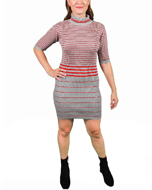Women's Clothing And Garments Sets Area Stars Berry Thin Stripe Dress