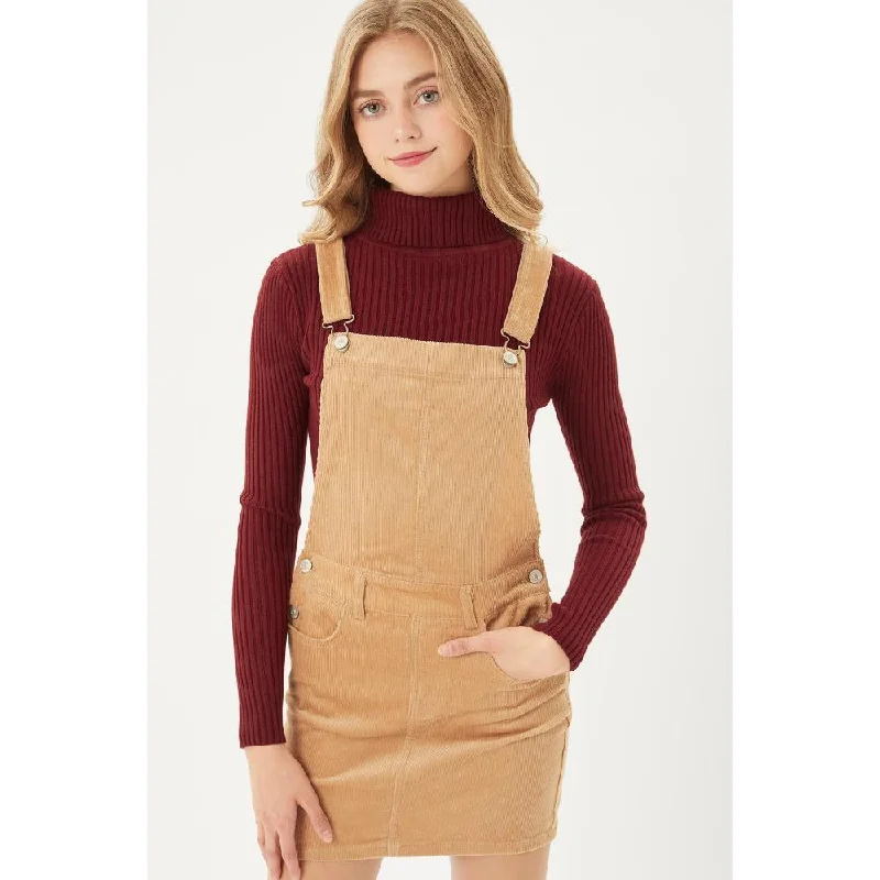 Women's Casual and Dressy Outfits Overall Dress W/ Adjustable Straps, Belt Loops, And Two Front And Back Pockets