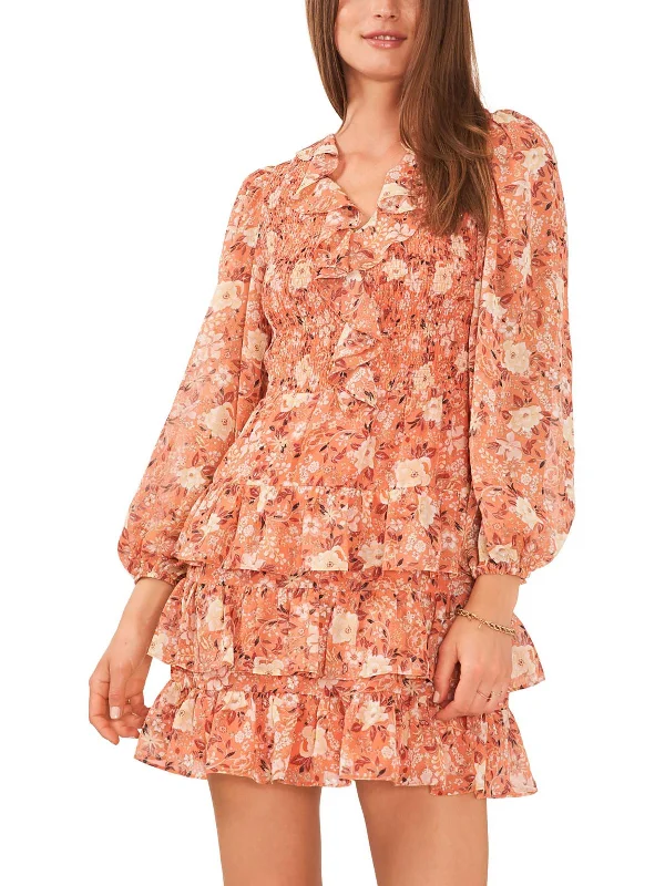 Women's Party Clothes Womens Ruffled Smocked Babydoll Dress