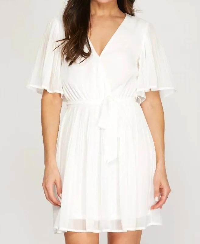 Women's Evening Wear Piece Of Cake Ruffle Dress In White