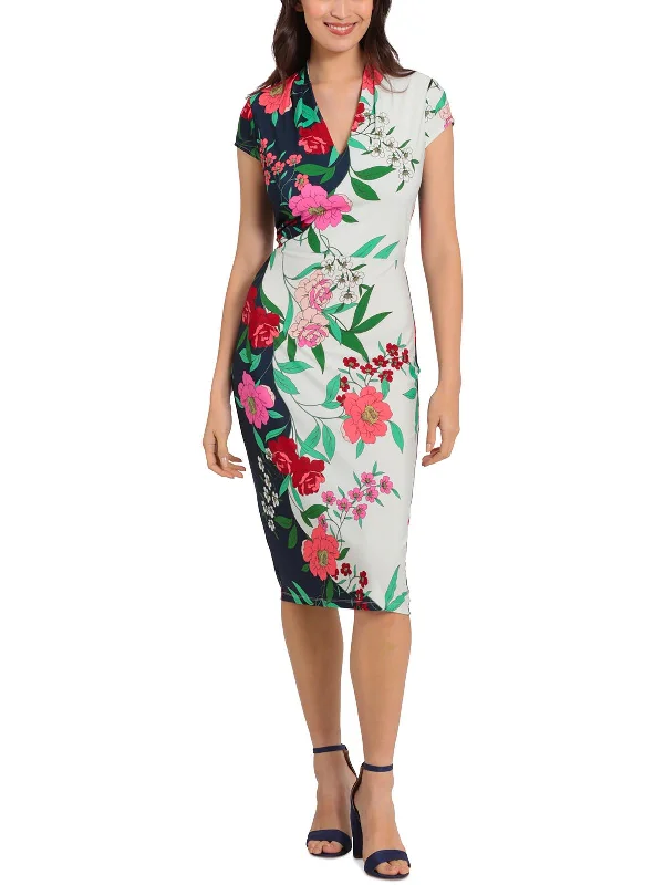 Women's Occasion Wear Clothing Petites Womens Polyester Sheath Dress