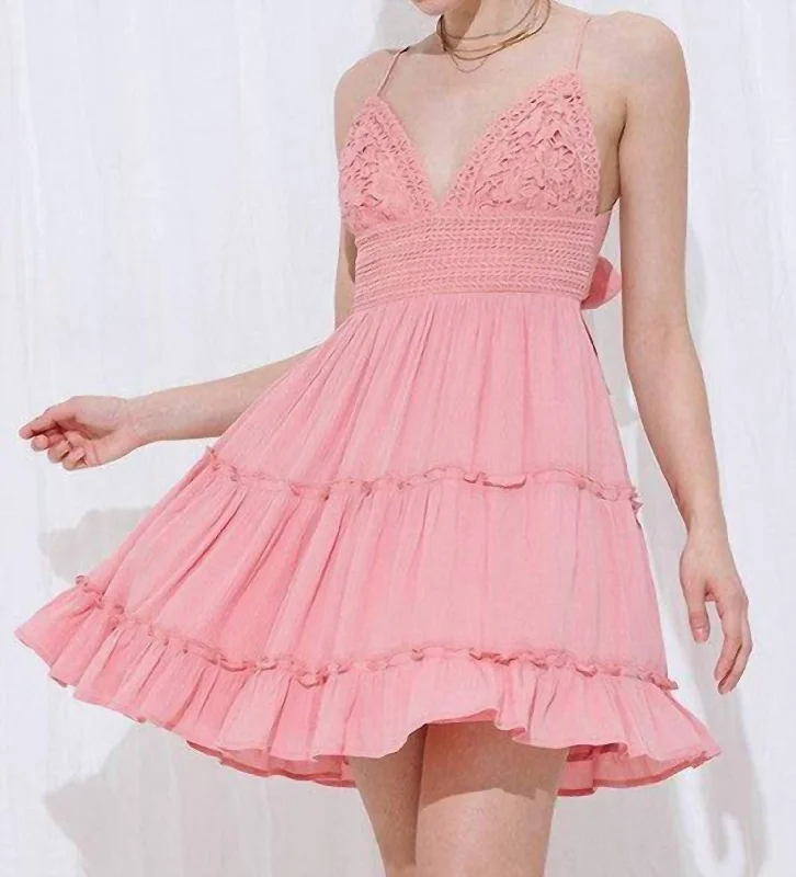 Women's Party Outfit Abigail Dress In Candy Pink