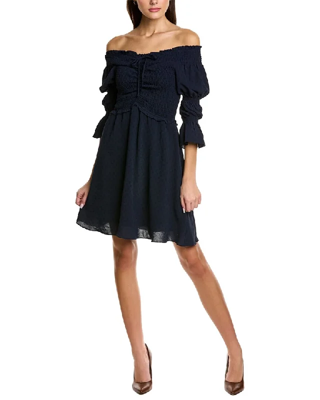 Online Boutique Stores BCBGeneration Off-The-Shoulder A-Line Dress