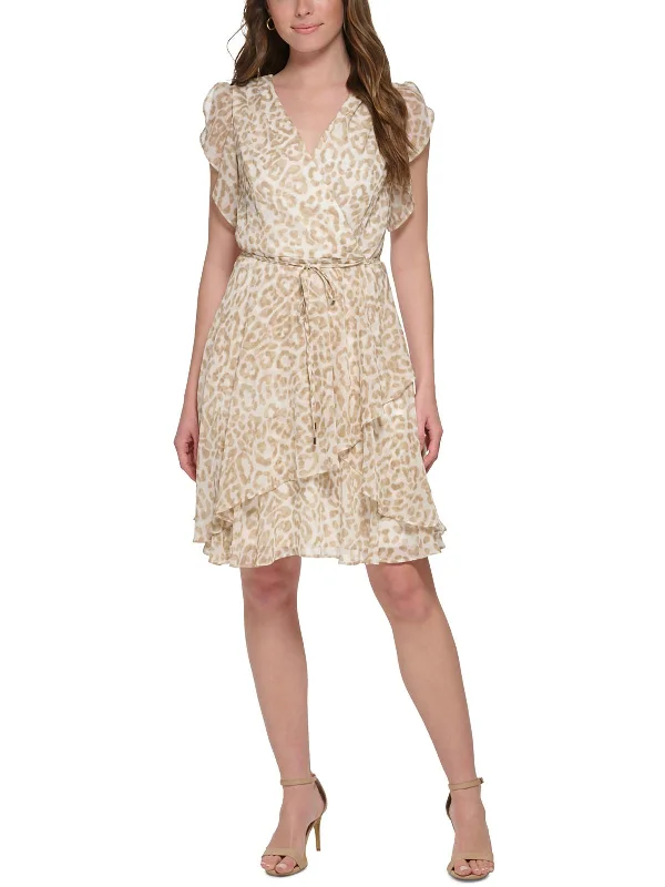 Effortless Chic for Women Womens Ruffled Short Fit & Flare Dress