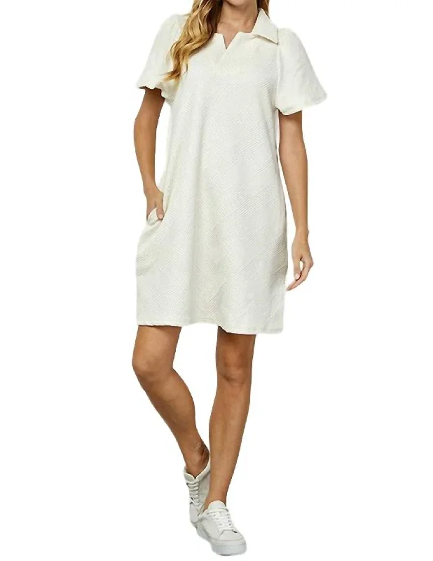 Women's Clothing For Holiday Travel Weekend Dress In White