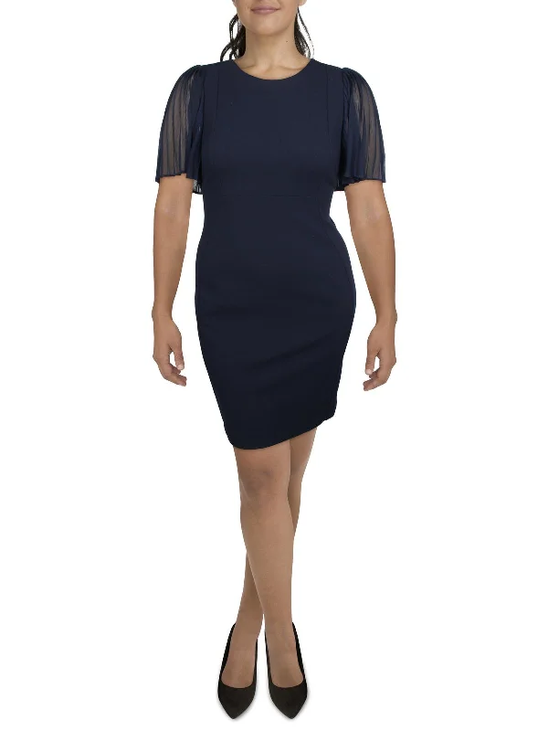 Women's Cozy Clothes Womens Butterfly Sleeve Knee-Length Sheath Dress