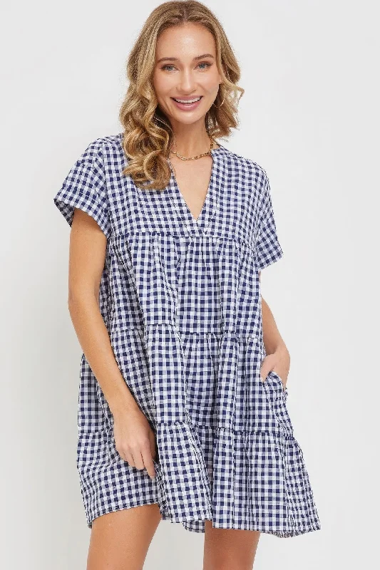 Classic Women's Clothing Styles Bodydoll Gingham Dress