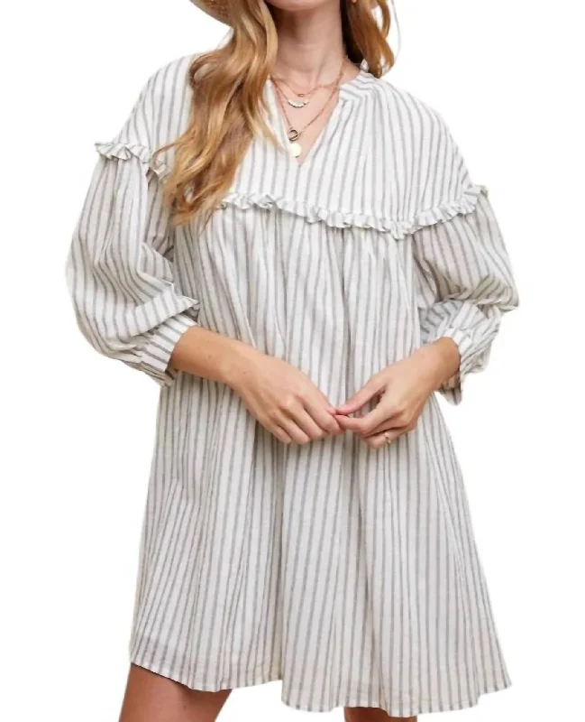 Charming Women's Outfit For Special Occasions Sunday Brunch Dress In Ivory