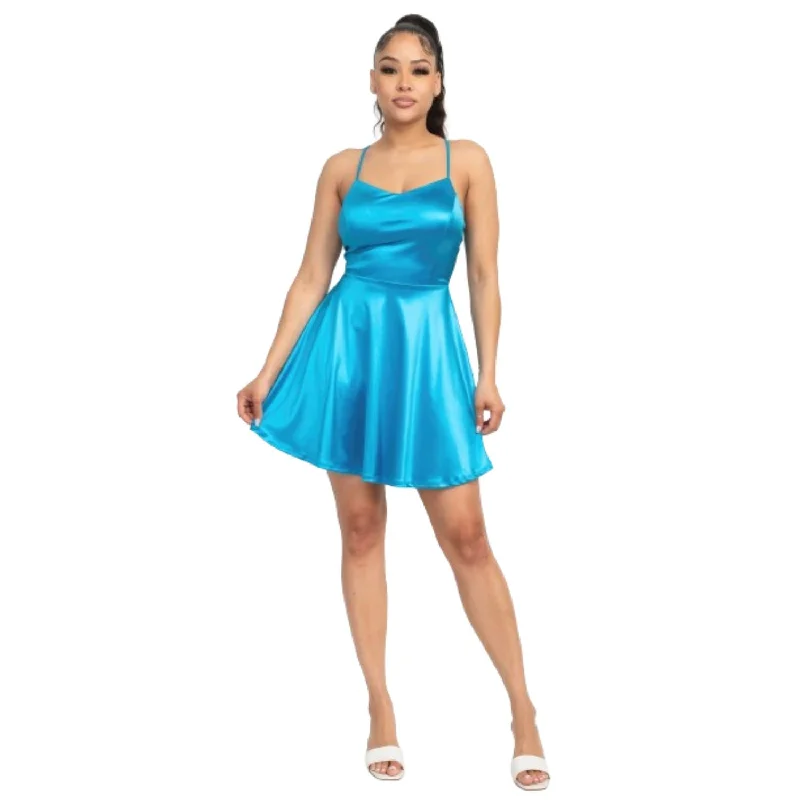 Extreme Clearance Deals Crisscross A-line Cinched Skater Dress