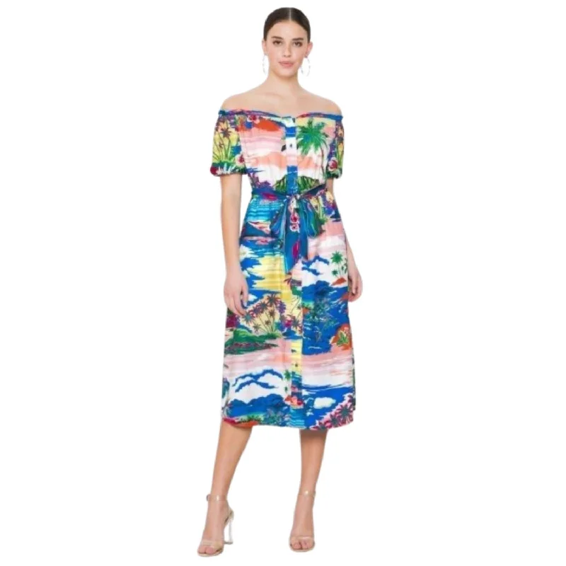 Women's Workout Garments A Printed Woven Dress