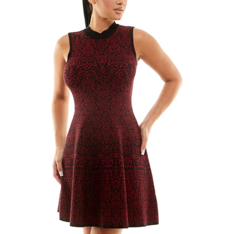 Clothes Sales Juniors Womens Baroque Mini Fit & Flare Dress
