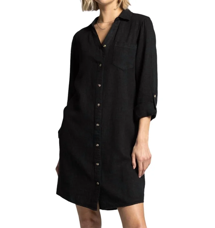 Women's Holiday Clothes Fatina Dress In Black Shadow