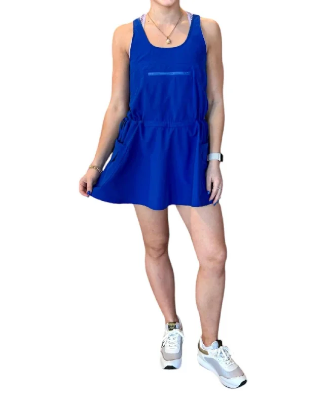 Sophisticated Style Athletic With Matching Shorts Dress In Royal Blue