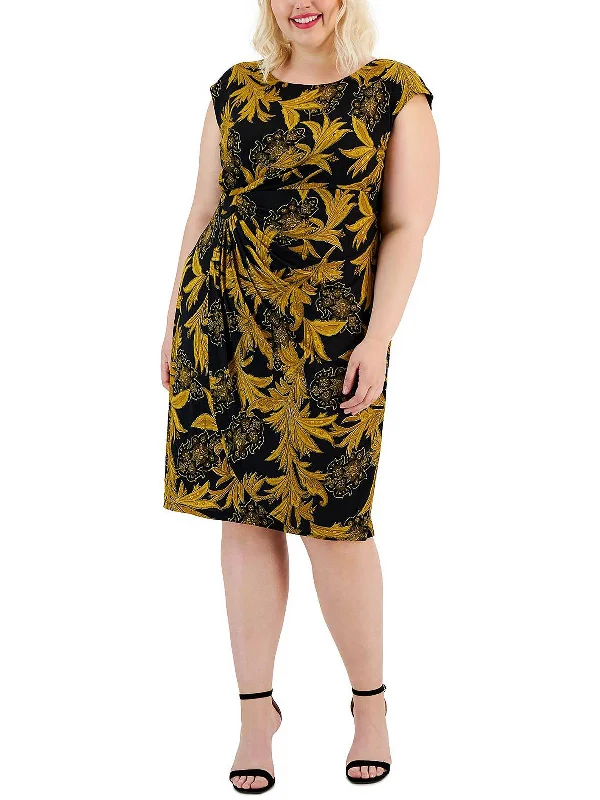 Outfits For Girls Plus Womens Printed Knee Sheath Dress