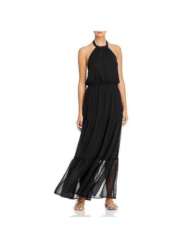 Women's Floral Print Outfit Womens T Polyester Halter Dress