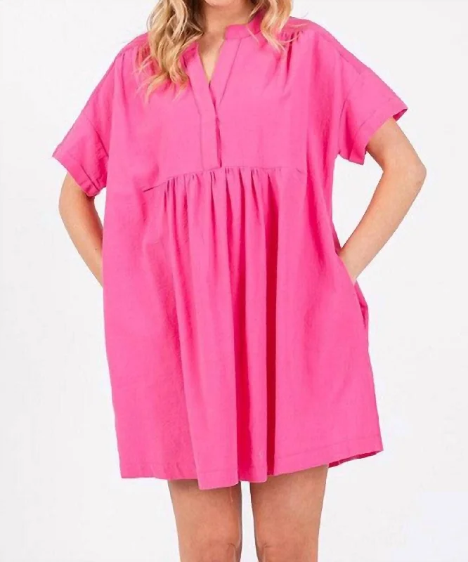 Women's Office Outfit Greta Oversized Dress In Pink