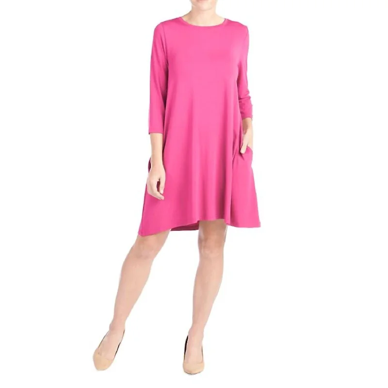 Women's Evening Clothes Oh So Soft Tunic Dress In Fuchsia