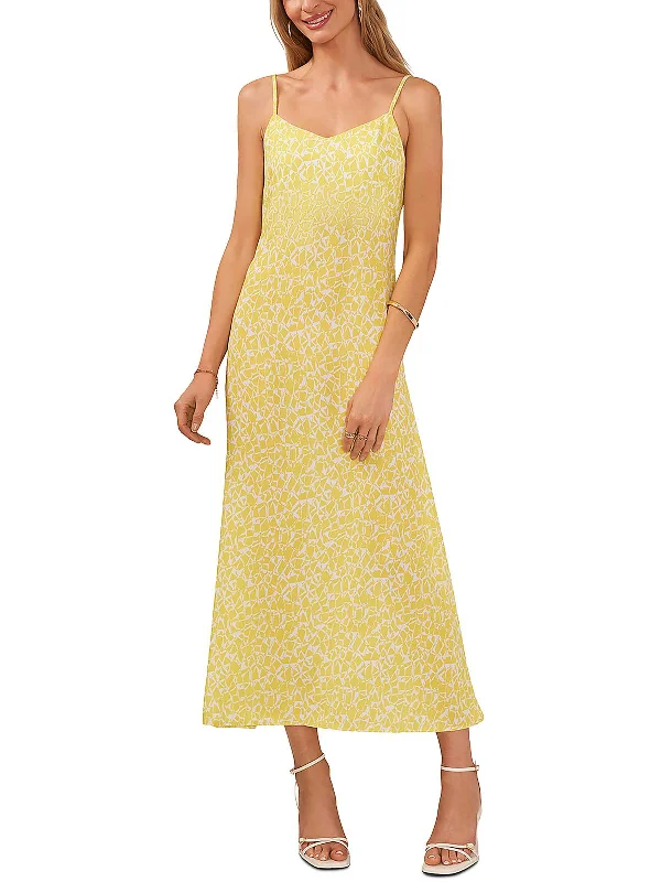 Plus Size Women's Fashion Womens Printed Long Slip Dress