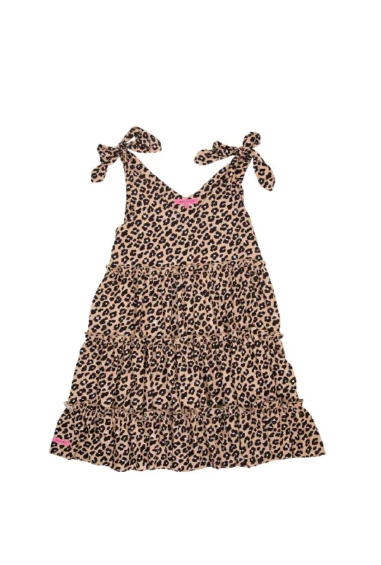 New Arrival Discount Gathered Dress In Leopard