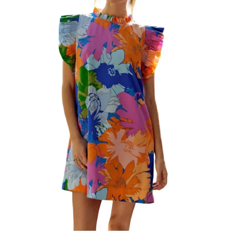 Trendy Boutiques Online This Morning Dress In Royal Mix