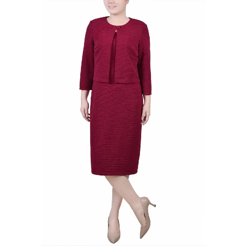 Best Clearance Sales Right Now Petites Womens 2PC Textured Two Piece Dress
