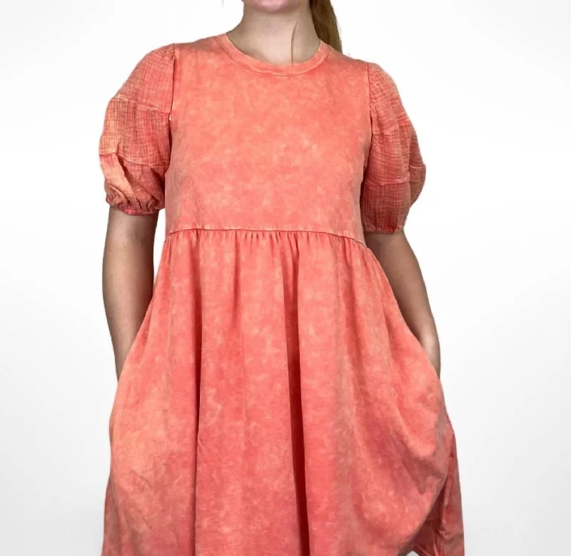 Women's Cozy Clothes Just Dress In Peachy