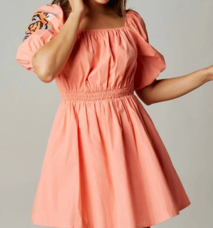 Casual Clothing for Women Tiger Sequin Dress In Orange