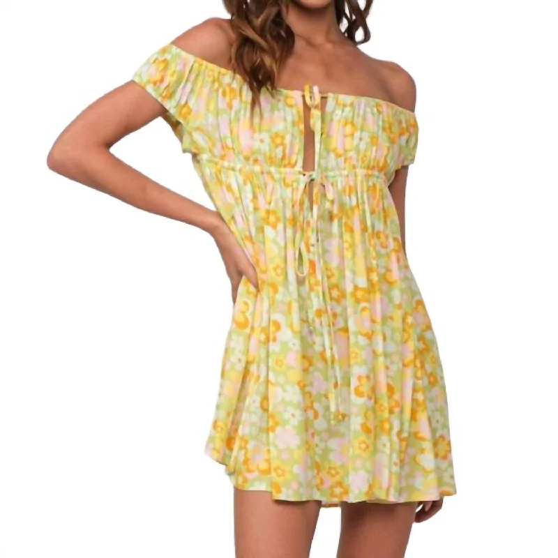 Sale On Clothing Fresh Citrus Cap Sleeve Dress
