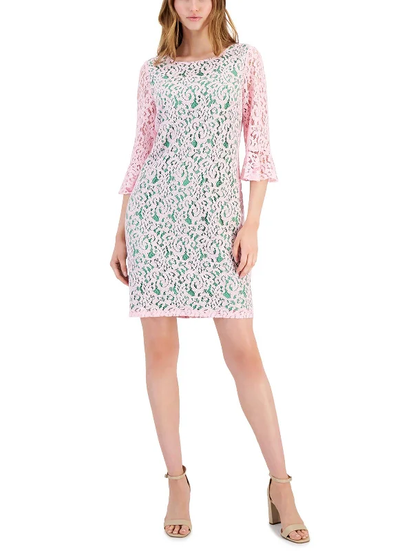 Women's Evening Outfit Womens Lace Embroidered Sheath Dress
