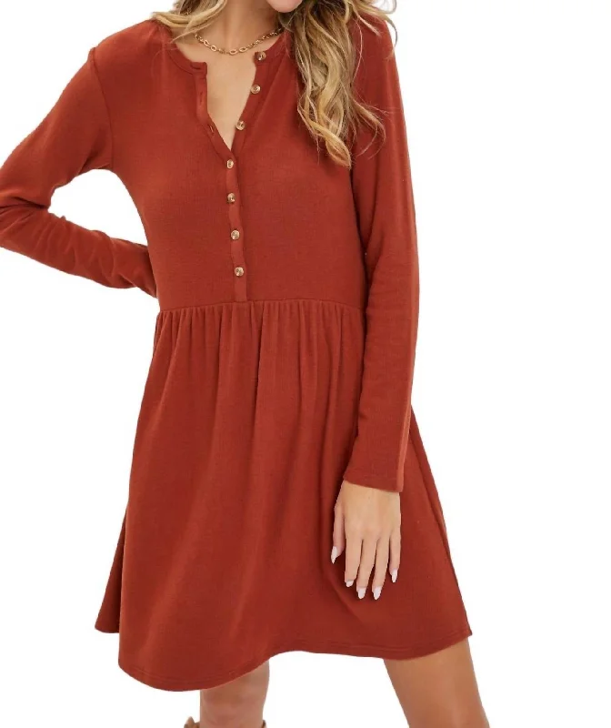 Urban Femme Streetwear Everyday Dress In Rust