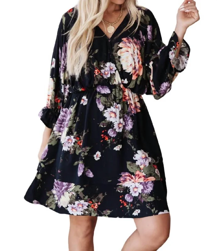 Women's Holiday Clothes Leona Dress In Black
