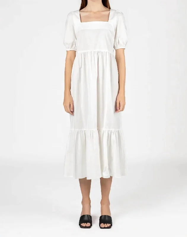 Women's Sporty Chic Clothes The Zaria Dress In White