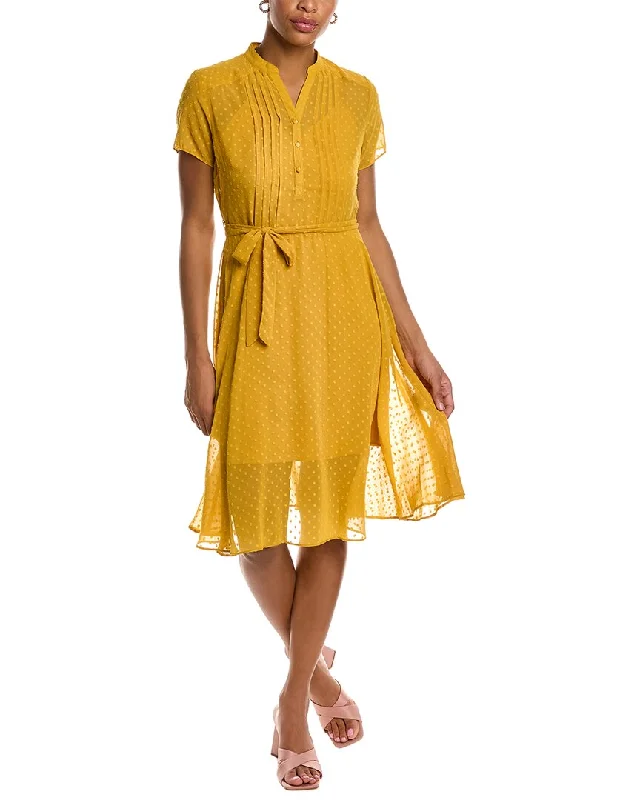 Vintage-Inspired Garments Nanette by Nanette Lepore Clipped Dot A-Line Dress