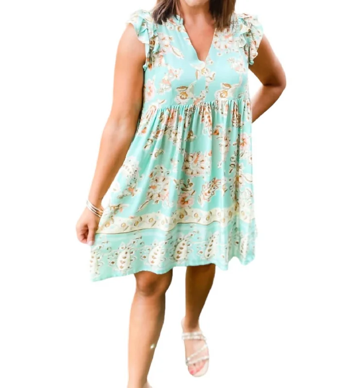 Preppy Style Take Time Dress In Mint