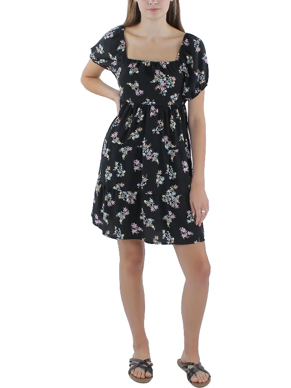 Casual Garments For Women Womens Smocked Polyester Babydoll Dress