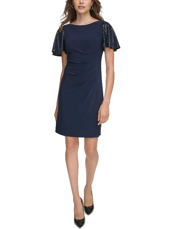 Online Clothing Stores Womens Embellished Above Knee Sheath Dress
