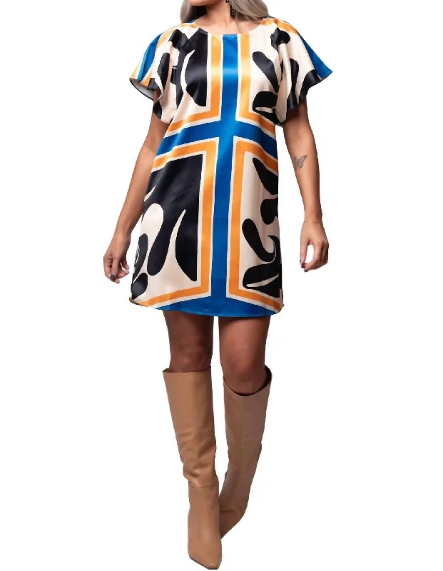 Women's Formal Event Clothing Chapman Dress In Royal Mix