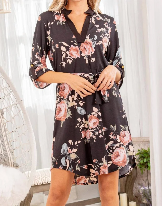 Women's Romantic Outfit The Edith Dress In Black