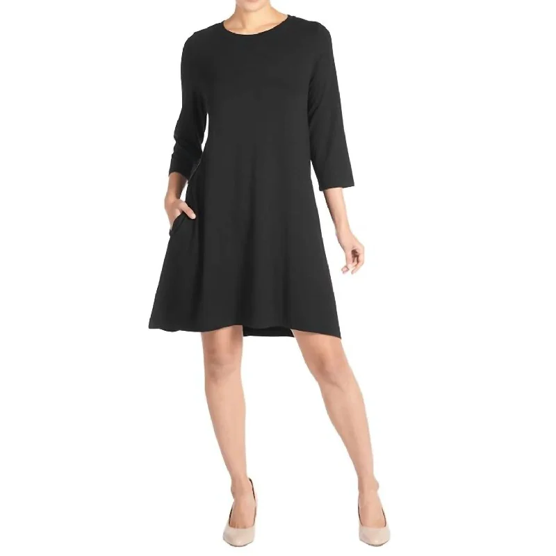 Stylish Loungewear for Women Oh So Soft Tunic Dress In Black