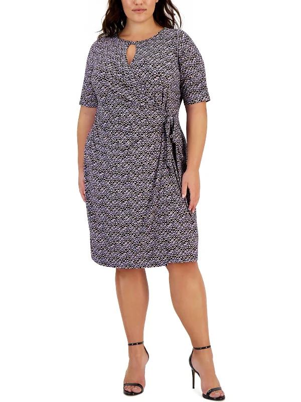 Clothing Online Plus Womens elbow Polyester Sheath Dress