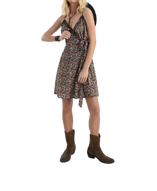 Women's Clothes Online Shopping Maelle Print Dress In Navy