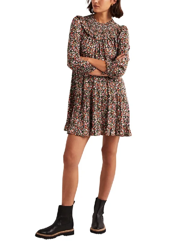 Sustainable Women's Clothing Boden Smocked Yoke Tiered Dress