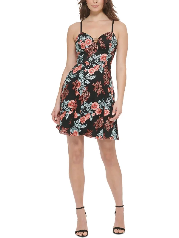 Timeless Women's Outfit Womens Party Mini Fit & Flare Dress